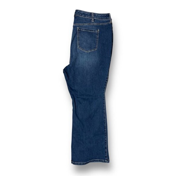 Torrid 22S-26S Trio Fit Slim Bootcut Blue Jeans Stretch High Rise Dark Wash - Picture 5 of 10